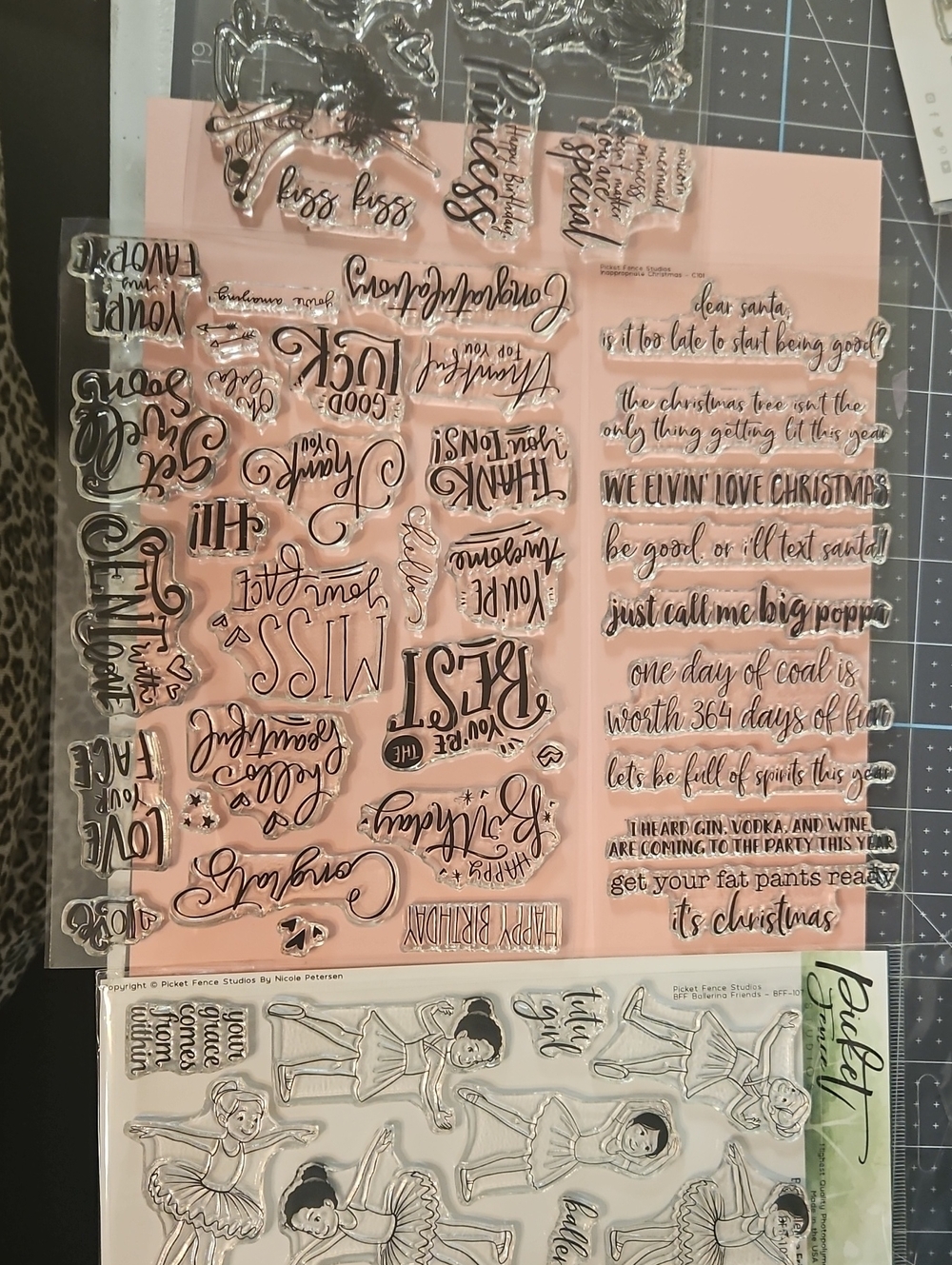 Clear Sentiment Rubber Stamp Set- A&C #18